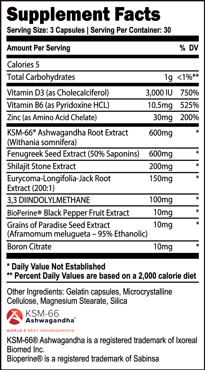 testform-x supplement facts