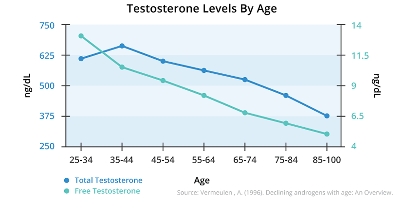 testosterone decline with age